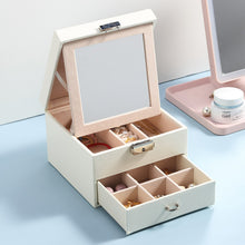 Load image into Gallery viewer, Your Customizable White Lockable PU Jewelry Box Gift Box
