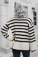 Load image into Gallery viewer, Striped Turtleneck Drop Shoulder Sweater - Sizes S-L
