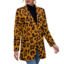 Load image into Gallery viewer, Ti Amo I love you - Exclusive Brand - Fire Bush Leopard - Womens Suit Blazer Jacket - 2XS-2XL
