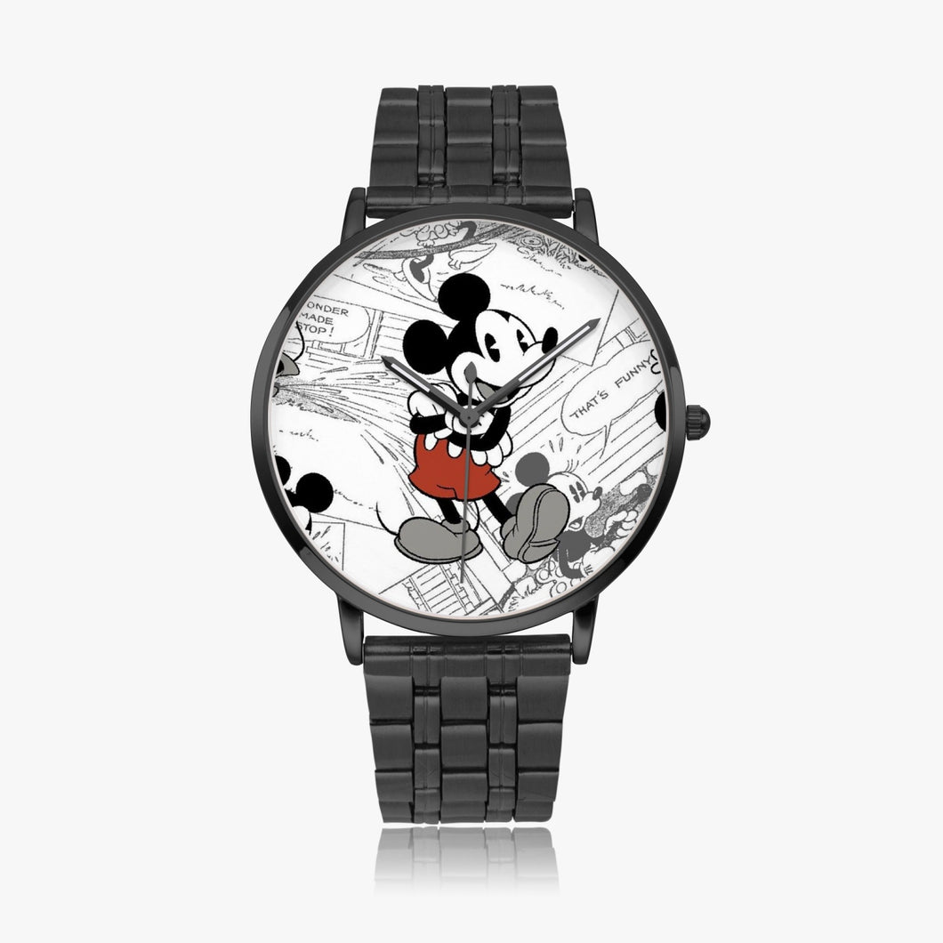 Ti Amo I love you  - Exclusive Brand  - Mickey Comic - Unisex Designer Instafamous Steel Strap Quartz Watch