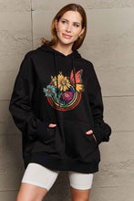 Load image into Gallery viewer, Simply Love Simply Love Full Size Butterfly and Flower Graphic Hoodie
