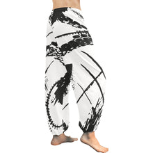 Load image into Gallery viewer, Ti Amo I love you  - Exclusive Brand  - White with Black Tracks - Women&#39;s Harem Pants
