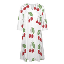 Load image into Gallery viewer, Ti Amo I love you - Exclusive Brand - 10 Styles - Fruit &amp; Veggies - 7-point Sleeve Dress - Sizes S-5XL
