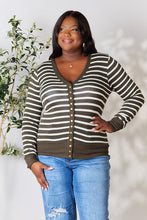 Load image into Gallery viewer, Zenana Full Size Striped Snap Down Cardigan
