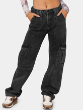 Load image into Gallery viewer, Women&#39;s Straight Jeans with Pockets
