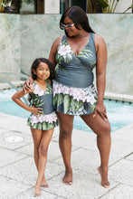 Load image into Gallery viewer, Womens - Marina West Swim Full Size Clear Waters Swim Dress in Aloha Forest - Sizes S-3XL
