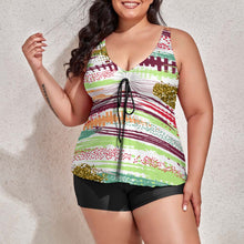 Load image into Gallery viewer, Ti Amo I love you - Exclusive Brand - Women&#39;s Plus Size - Split 2pc Swimsuit - Sizes XL-6XL
