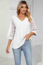 Load image into Gallery viewer, V-Neck Three-Quarter Sleeve Top
