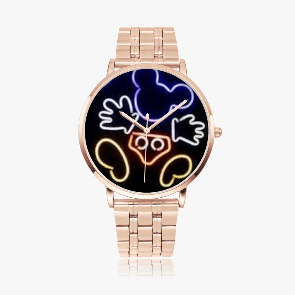 Ti Amo I love you  - Exclusive Brand  - Mickey Mouse - Unisex Designer Instafamous Steel Strap Quartz Watch