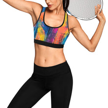 Load image into Gallery viewer, Ti Amo I love you - Exclusive Brand - Multicolored Abstract Pattern -Women&#39;s Sports Bra
