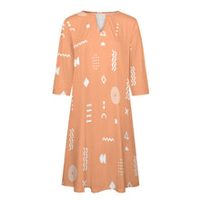 Load image into Gallery viewer, Ti Amo I love you - Exclusive Brand - 7-Point Long Sleeved Dress
