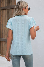 Load image into Gallery viewer, Eyelet Notched Flutter Sleeve T-Shirt
