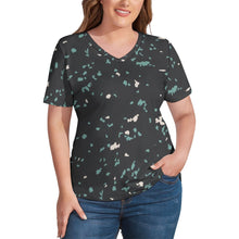 Load image into Gallery viewer, Ti Amo I love you - Exclusive Brand - Womens Plus Size V-Neck Short Sleeve Ladies T-Shirts - Sizes XL-4XL
