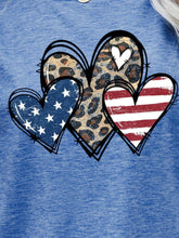 Load image into Gallery viewer, US Flag Leopard Heart Graphic Tee
