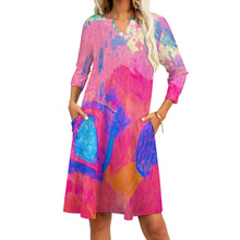 Load image into Gallery viewer, Ti Amo I love you - Exclusive Brand - 7-Point Long Sleeved Dress
