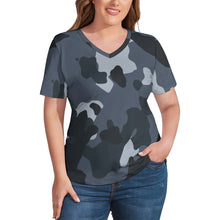 Load image into Gallery viewer, Ti Amo I love you - Exclusive Brand - Womens Plus Size V-Neck Short Sleeve Ladies T-Shirts - Sizes XL-4XL
