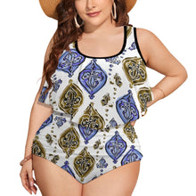 Load image into Gallery viewer, Ti Amo I love you Exclusive Brand  - Womens Plus Size 2pc Top+ Bottoms Swimsuit - Bathing Suits - Sizes XL-4XL
