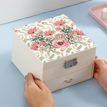 Load image into Gallery viewer, Your Customizable White Lockable PU Jewelry Box Gift Box
