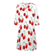 Load image into Gallery viewer, Ti Amo I love you - Exclusive Brand - 10 Styles - Fruit &amp; Veggies - 7-point Sleeve Dress - Sizes S-5XL
