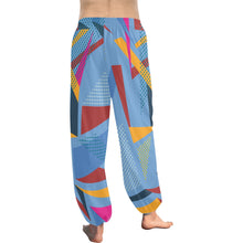 Load image into Gallery viewer, Ti Amo I love you  - Exclusive Brand  - Blue Geometric Pattern - Women&#39;s Harem Pants
