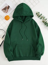 Load image into Gallery viewer, Drawstring Dropped Shoulder Hoodie
