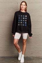 Load image into Gallery viewer, Simply Love Full Size Snowflakes Round Neck Sweatshirt
