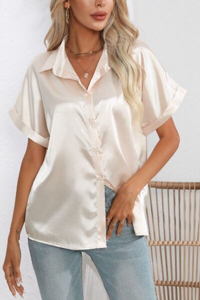 6 Colors - Collared Neck Short Sleeve Shirt