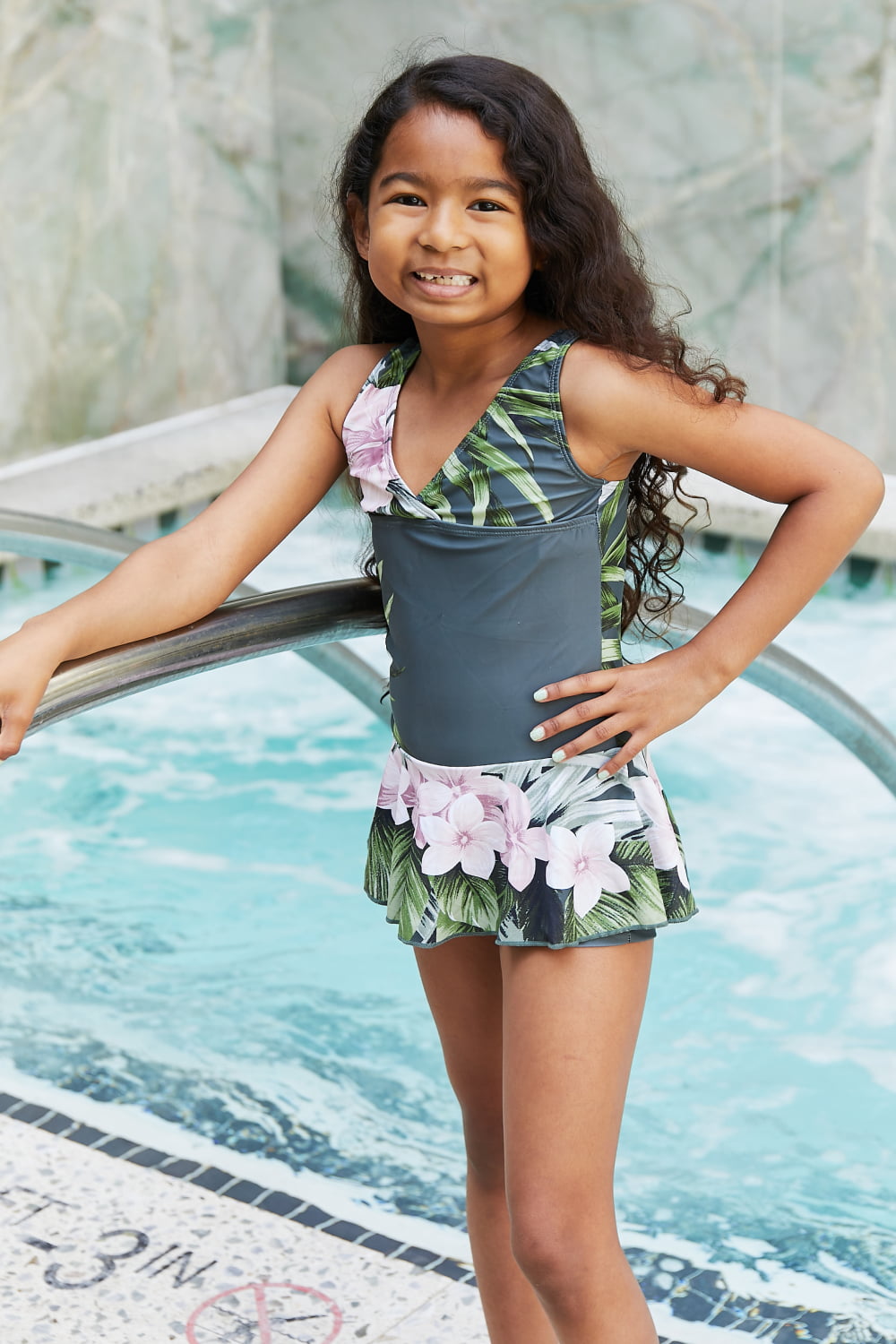 Toddler / Kids - Girls - Marina West Swim Clear Waters Swim Dress in Aloha Forest - Sizes 2-3T-Kids 10/11