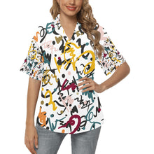 Load image into Gallery viewer, Ti Amo I love you - Exclusive Brand  - Women&#39;s Hawaiian Shirts - Sizes S-2XL
