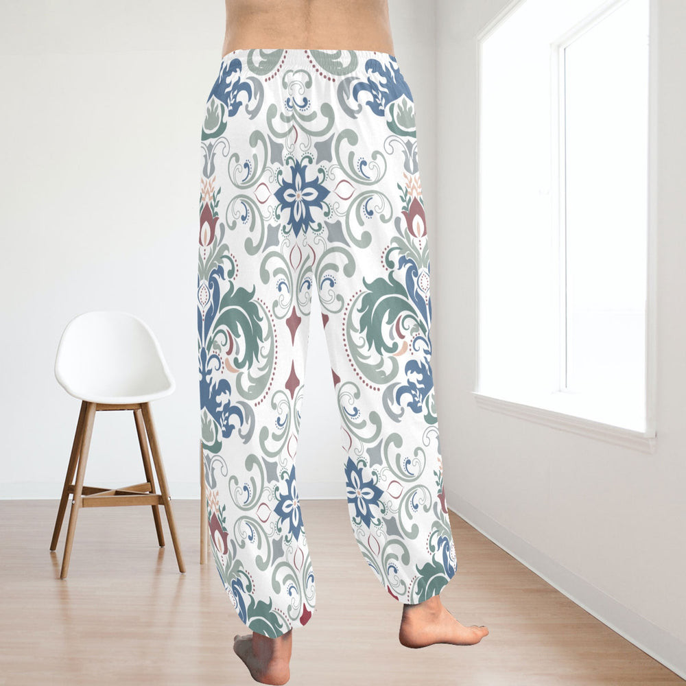 Ti Amo I love you  - Exclusive Brand  - Fleur-de-lis & Scroll Pattern - Women's Harem Pants - Sizes XS-2XL
