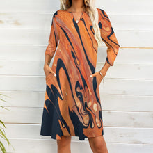 Load image into Gallery viewer, Ti Amo I love you - Exclusive Brand - 7-point Sleeve Dress - Sizes S-5XL
