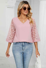 Load image into Gallery viewer, V-Neck Three-Quarter Sleeve Top
