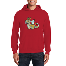 Load image into Gallery viewer, Ti Amo I love you - Exclusive Brand - Whimsical Dragon - 10 Colors - Unisex Heavy Blend Hooded Sweatshirt
