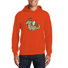 Load image into Gallery viewer, Ti Amo I love you - Exclusive Brand - Whimsical Dragon - 10 Colors - Unisex Heavy Blend Hooded Sweatshirt
