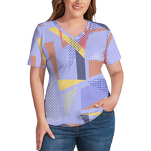 Load image into Gallery viewer, Ti Amo I love you - Exclusive Brand - Womens Plus Size V-Neck Short Sleeve Ladies T-Shirts - Sizes XL-4XL
