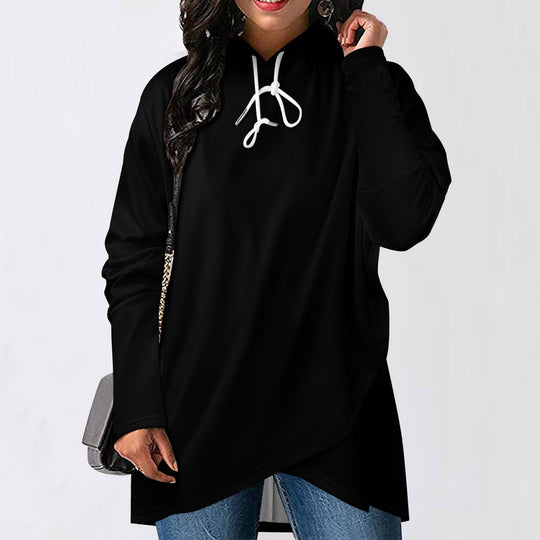 Ti Amo I love you - Exclusive Brand - 10 Colors - Solid Colors - Asymmetrical Medium Length Slim Hooded Sweatshirt
