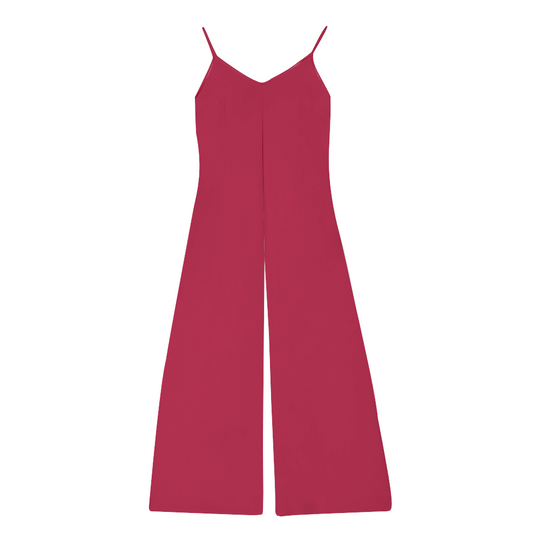 Ti Amo I love you - Exclusive Brand  - Viva Magenta - Women's Spaghetti Strap Jumpsuit - Sleeveless Romper