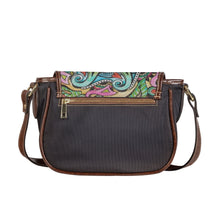 Load image into Gallery viewer, Ti Amo I love you - Exclusive Brand - Colorful Pattern - PU Leather Flap Saddle Bag
