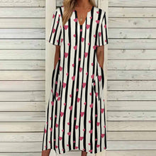 Load image into Gallery viewer, Ti Amo I love you - Exclusive Brand - Long Dress - Short Sleeves - 7-point Sleeve Long Dress - Sizes S-5XL
