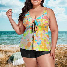 Load image into Gallery viewer, Ti Amo I love you - Exclusive Brand - Multi-Color Pastel - Women&#39;s Split 2pc Swimsuit - Sizes XL-6XL
