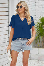 Load image into Gallery viewer, V-Neck Flutter Sleeve Blouse
