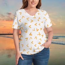 Load image into Gallery viewer, Ti Amo I love you - Exclusive Brand - Womens Plus Size V-Neck Short Sleeve Ladies T-Shirts - Sizes XL-4XL
