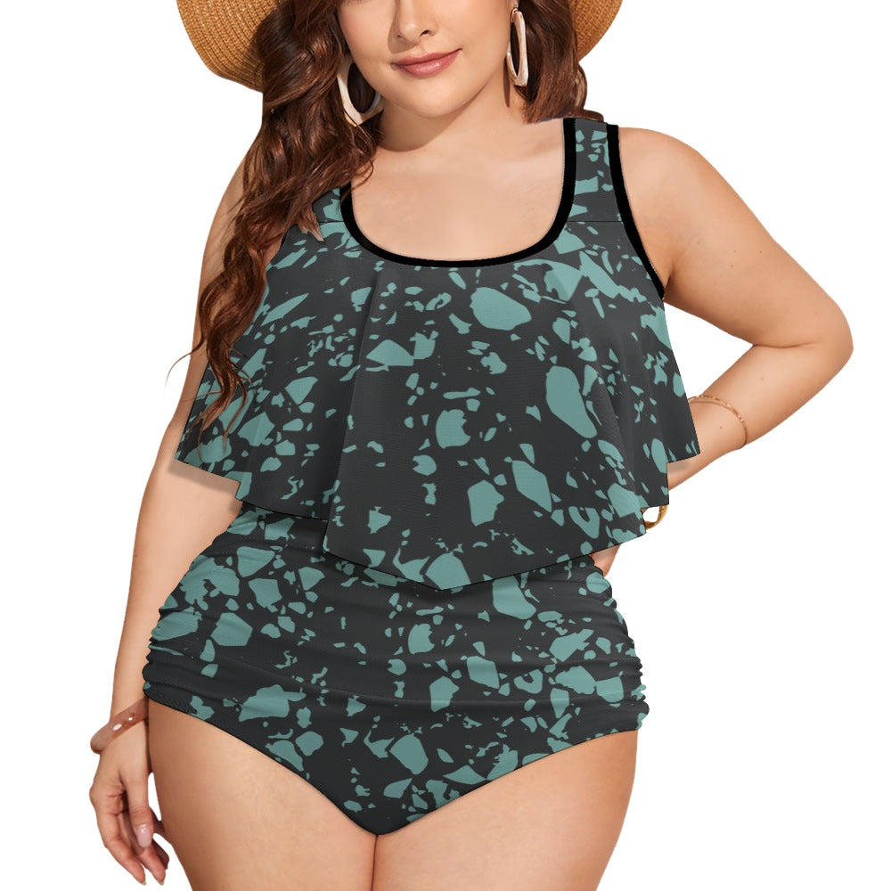 Ti Amo I love you Exclusive Brand  - Womens Plus Size 2pc Top+ Bottoms Swimsuit - Bathing Suits - Sizes XL-4XL