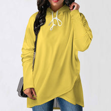 Load image into Gallery viewer, Ti Amo I love you - Exclusive Brand -10 Colors - Solid Color - Asymmetrical Medium Length Slim Hooded Sweatshirt
