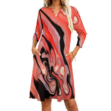 Load image into Gallery viewer, Ti Amo I love you - Exclusive Brand - 7-point Sleeve Dress - Sizes S-5XL
