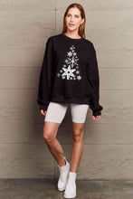 Load image into Gallery viewer, Simply Love Full Size Snowflake Christmas Tree Graphic Sweatshirt
