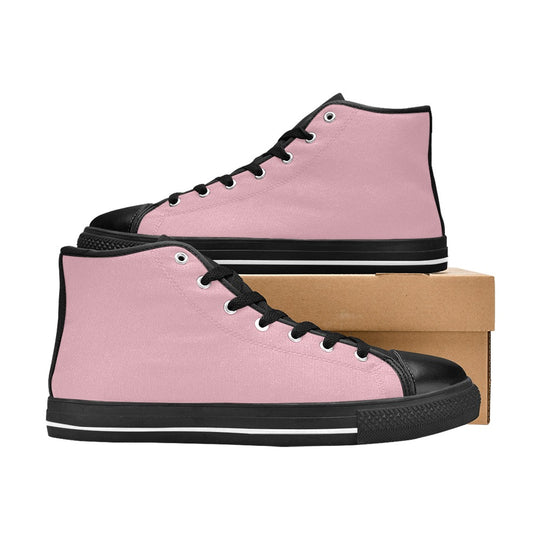 Ti Amo I love you - Exclusive Brand - Womens High Top Canvas Shoes with Black Soles