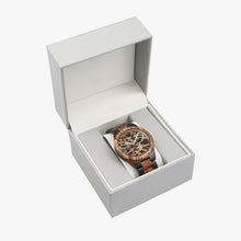 Load image into Gallery viewer, Ti Amo I love you - Exclusive Brand - Brown Camouflage - Mens Designer Indian Ebony Wood Watch
