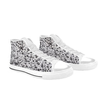 Load image into Gallery viewer, Ti Amo I love you - Exclusive Brand  - Black &amp; White - Faces - Men&#39;s High Top Canvas Shoes - Sizes 6-14
