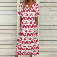 Load image into Gallery viewer, Ti Amo I love you - Exclusive Brand - Long Dress - Short Sleeves - 7-point Sleeve Long Dress - Sizes S-5XL
